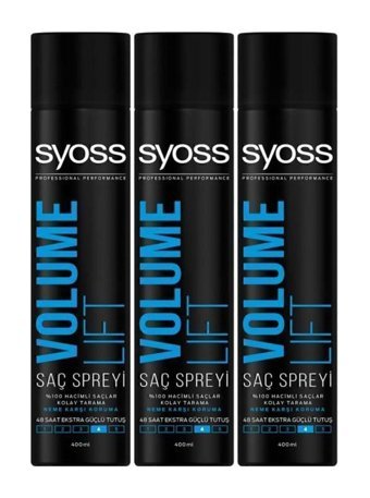 Syoss Lift No: 4 Dolgunlaştırıcı Islak Görünümlü Provitaminli Saç Spreyi 3x400 ml