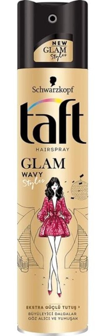 Schwarzkopf Taft Glam Wavy Şekillendirici Islak Görünümlü Provitaminli Güçlü Saç Spreyi 250 ml