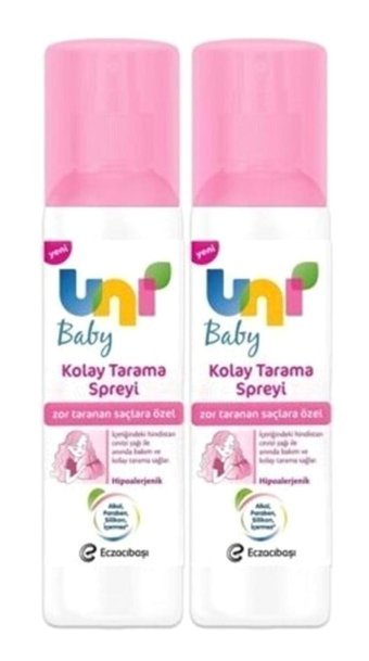Uni Baby Kolay Tarama Islak Görünümlü Keratinli Güçlü Saç Spreyi 12x200 ml