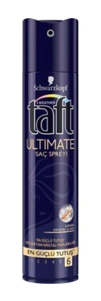 Schwarzkopf Taft Ultimate Sabitleyici Islak Görünümlü Provitaminli Güçlü Saç Spreyi 250 ml