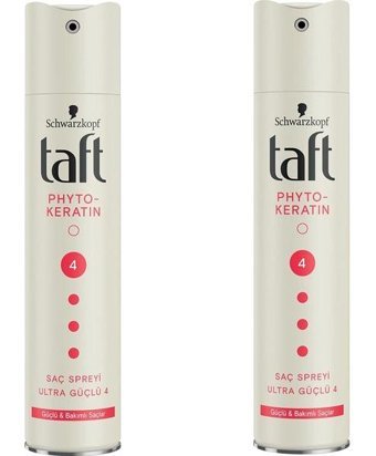 Schwarzkopf Taft Phyto Sabitleyici Islak Görünümlü Keratinli Ekstra Güçlü Saç Spreyi 2x250 ml