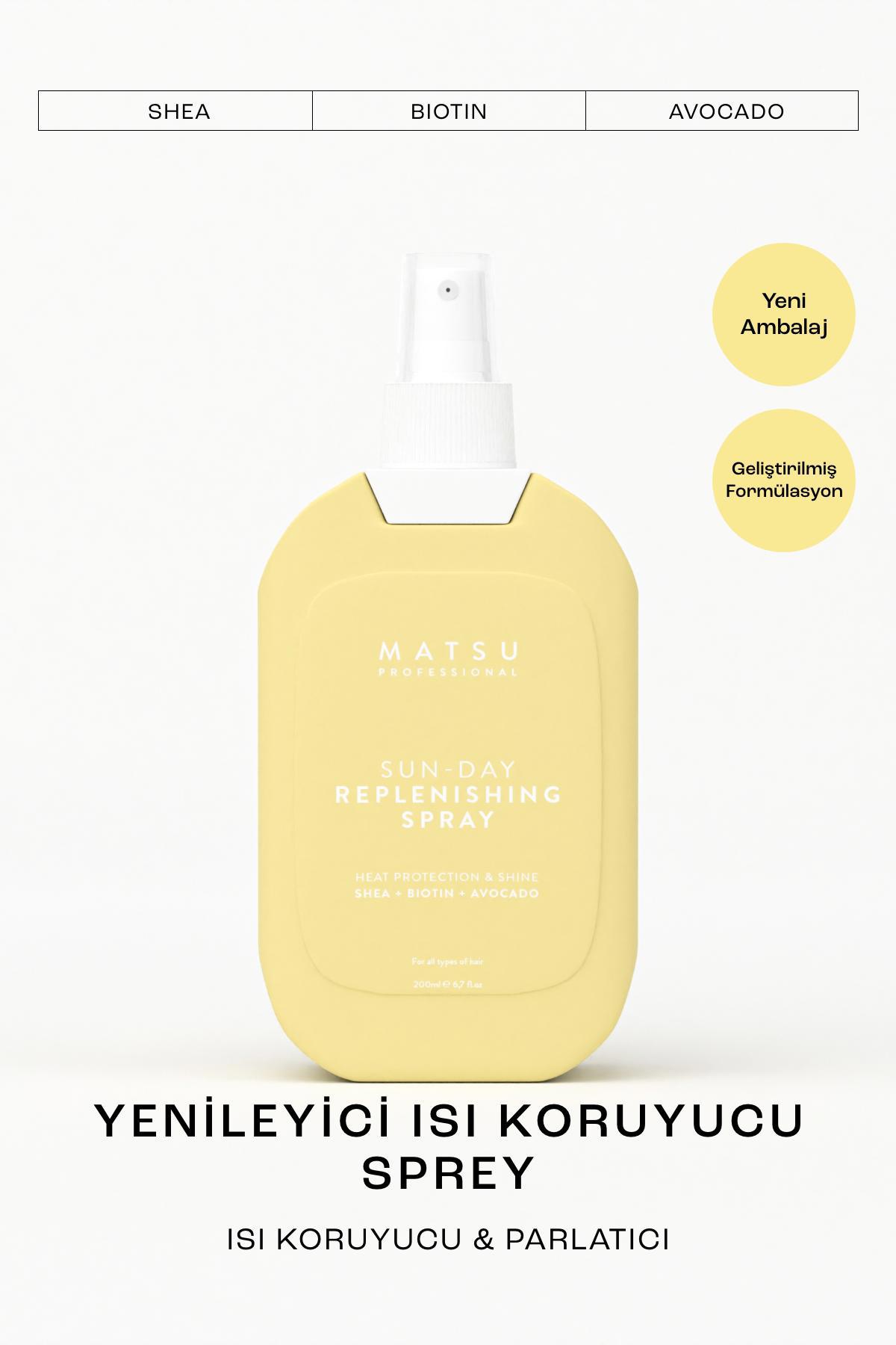 Matsu Sun Day Replenishing Isıdan Koruyucu Islak Görünümlü Provitaminli Hafif Saç Spreyi 200 ml