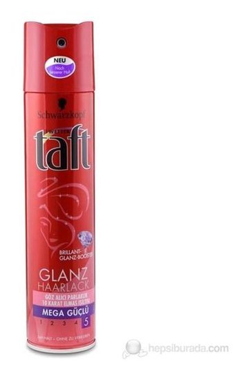Schwarzkopf Taft Glanz Haarlack Sabitleyici Islak Görünümlü Provitaminli Ekstra Güçlü Saç Spreyi 250 ml