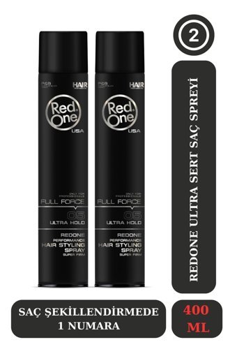 Red One Sabitleyici Islak Görünümlü Provitaminli Ekstra Güçlü Saç Spreyi 2x400 ml
