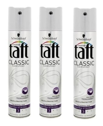 Schwarzkopf Taft Classic No: 3 Sabitleyici Islak Görünümlü Provitaminli Saç Spreyi 3x250 ml