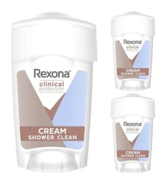 Rexona Clinical Protection Shower Clean Pudrasız Ter Önleyici Antiperspirant Stick Kadın Deodorant 3x45 ml