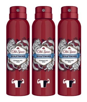 Old Spice Wolfthorn Pudrasız Ter Önleyici Sprey Erkek Deodorant 3x150 ml