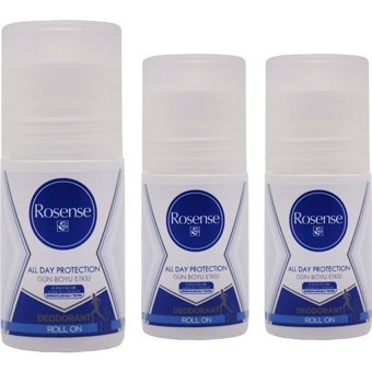 Rosense Pudrasız Ter Önleyici Roll-On Erkek Deodorant 3x50 ml