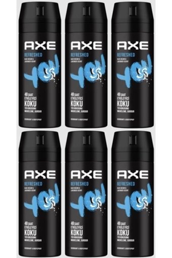 Axe Refreshed Blue Ocean Pudralı Ter Önleyici Antiperspirant Sprey Erkek Deodorant 6x150 ml