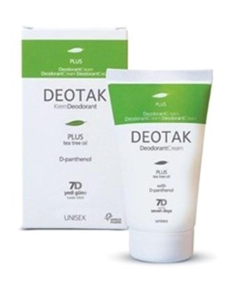 Deotak Tea Tree Oil Pudrasız Ter Önleyici Organik Krem Unisex Deodorant 35 ml