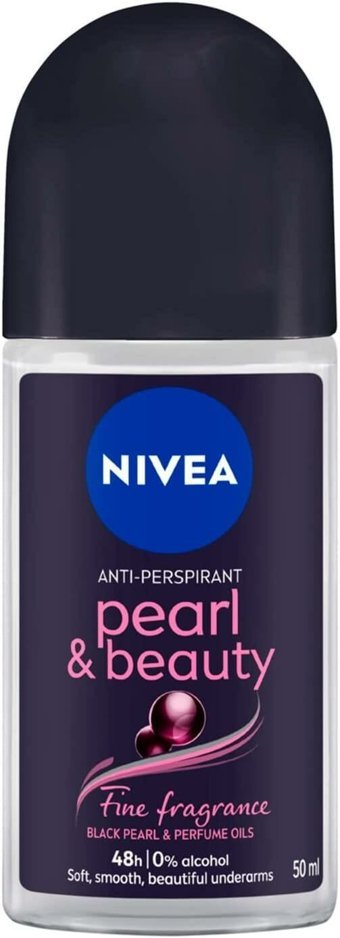 Nivea Pearl & Beauty Fine Fragrance Pudrasız Ter Önleyici Antiperspirant Roll-On Kadın Deodorant 50 ml