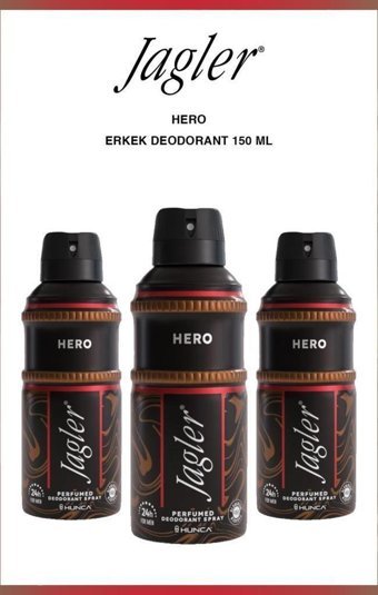 Jagler Hero Pudrasız Sprey Erkek Deodorant 3x150 ml