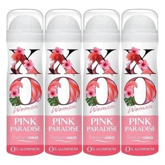 Xo Pink Paradise Pudrasız Ter Önleyici Sprey Kadın Deodorant 4x150 ml