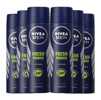 Nivea Fresh Power Pudrasız Ter Önleyici Sprey Erkek Deodorant 6x150 ml