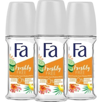 Fa Freshly Free Karpuz Pudrasız Ter Önleyici Roll-On Kadın Deodorant 3x50 ml