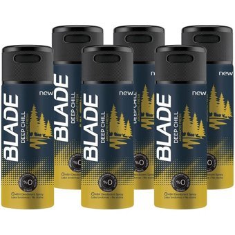 Blade Deep Chill Pudrasız Ter Önleyici Antiperspirant Sprey Erkek Deodorant 6x150 ml