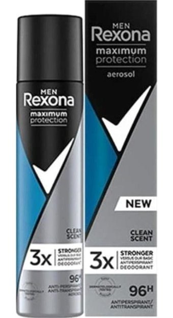 Rexona Maximum Protection Clean Scent Pudralı Ter Önleyici Antiperspirant Sprey Erkek Deodorant 100 ml