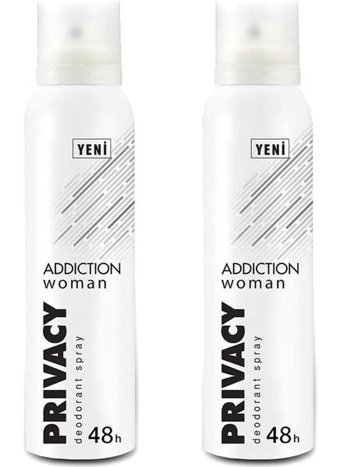Privacy Addiction Pudrasız Ter Önleyici Sprey Kadın Deodorant 2x150 ml