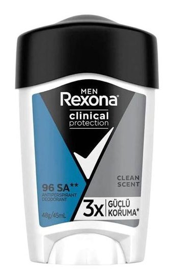 Rexona Clinical Protection Clean Scent Pudrasız Ter Önleyici Roll-On Erkek Deodorant 45 ml