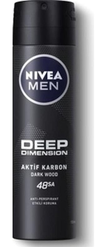 Nivea Deep Dimension Dark Wood Pudrasız Ter Önleyici Antiperspirant Sprey Erkek Deodorant 150 ml