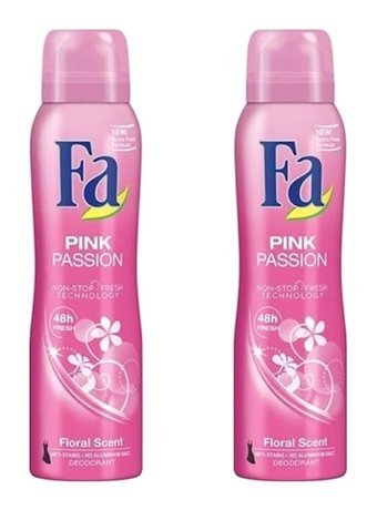 Fa Pink Passion Floral Scent Pudrasız Sprey Kadın Deodorant 2x150 ml