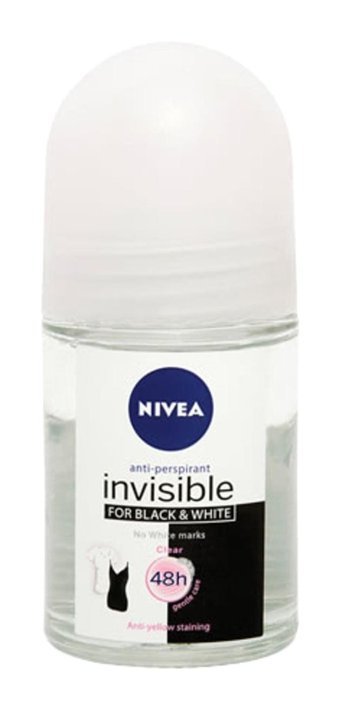 Nivea Black&White Invisible Clear Pudrasız Ter Önleyici Antiperspirant Roll-On Kadın Deodorant 25 ml