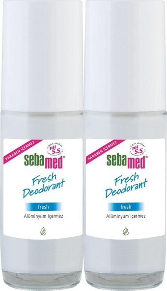 Sebamed Fresh Pudrasız Organik Roll-On Kadın Deodorant 2x50 ml