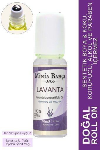 Minia Bahçe Lavanta Pudrasız Ter Önleyici Organik Roll-On Kadın Deodorant 10 ml