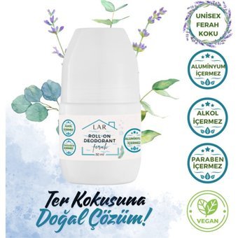 Lar Herbal Ferah Pudrasız Ter Önleyici Organik Roll-On Unisex Deodorant 50 ml
