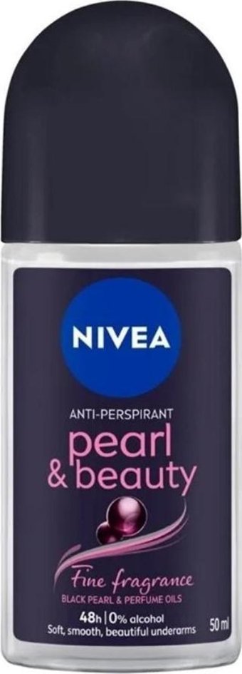 Nivea Pearl & Beauty Fine Fragrance Pudrasız Ter Önleyici Antiperspirant Roll-On Kadın Deodorant 6x50 ml