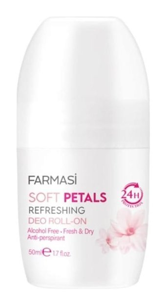 Farmasi Soft Petals Pudrasız Ter Önleyici Antiperspirant Roll-On Kadın Deodorant 50 ml
