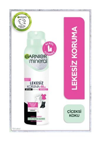 L'Oreal Paris Garnier Lekesiz Koruma Ferah Koku Pudralı Ter Önleyici Antiperspirant Sprey Kadın Deodorant 150 ml