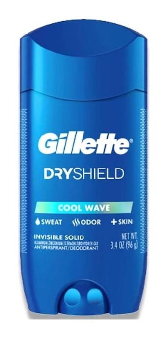 Gillette Dry Shield Cool Wave Pudrasız Ter Önleyici Antiperspirant Stick Erkek Deodorant 96 gr