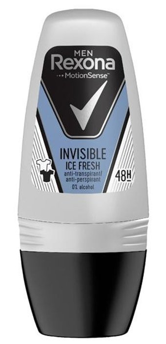 Rexona Invisible Ice Pudralı Ter Önleyici Antiperspirant Roll-On Erkek Deodorant 50 ml