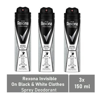 Rexona Invisible Pudrasız Ter Önleyici Antiperspirant Sprey Erkek Deodorant 3x150 ml
