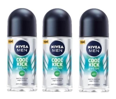 Nivea Cool Kick Fresh Pudrasız Ter Önleyici Antiperspirant Roll-On Erkek Deodorant 3x50 ml