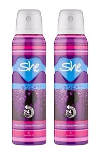 She Is Sexy Pudrasız Ter Önleyici Sprey Kadın Deodorant 2x150 ml