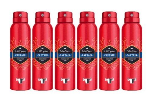 Old Spice Captain Pudrasız Ter Önleyici Sprey Erkek Deodorant 6x150 ml