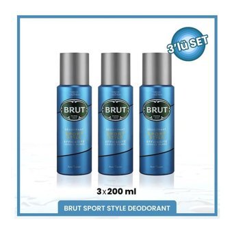 Brut Sport Style Pudrasız Ter Önleyici Sprey Erkek Deodorant 3x200 ml