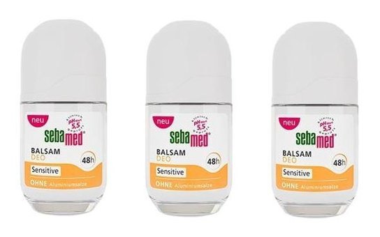 Sebamed Balsam Pudrasız Ter Önleyici Antiperspirant Roll-On Kadın Deodorant 3x50 ml