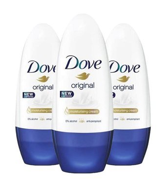 Dove Original Pudrasız Ter Önleyici Antiperspirant Roll-On Kadın Deodorant 3x50 ml