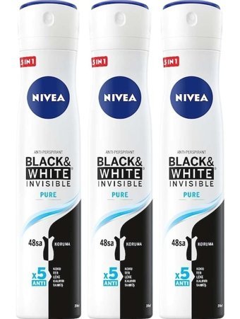 Nivea Pudrasız Ter Önleyici Antiperspirant Sprey Kadın Deodorant 3x200 ml