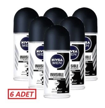Nivea Black&White Invisible Original Pudralı Ter Önleyici Antiperspirant Sprey Erkek Deodorant 50 ml
