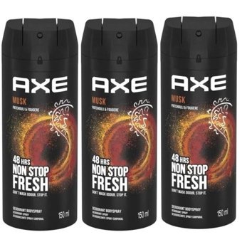 Axe Musk Pudrasız Ter Önleyici Sprey Erkek Deodorant 3x150 ml