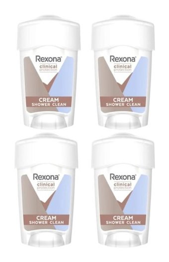 Rexona Clinical Protectıon Shower Clean Pudrasız Ter Önleyici Antiperspirant Stick Kadın Deodorant 4x45 ml