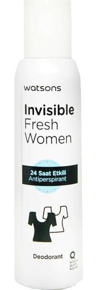 Watsons Black & White Invisible Fresh Pudralı Ter Önleyici Antiperspirant Sprey Kadın Deodorant 150 ml