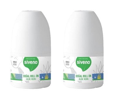Siveno Aloe Vera Pudrasız Ter Önleyici Organik Antiperspirant Roll-On Unisex Deodorant 2x50 ml
