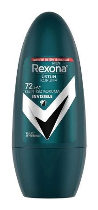 Rexona Invisible Üstün Koruma Pudrasız Ter Önleyici Antiperspirant Roll-On Erkek Deodorant 50 ml