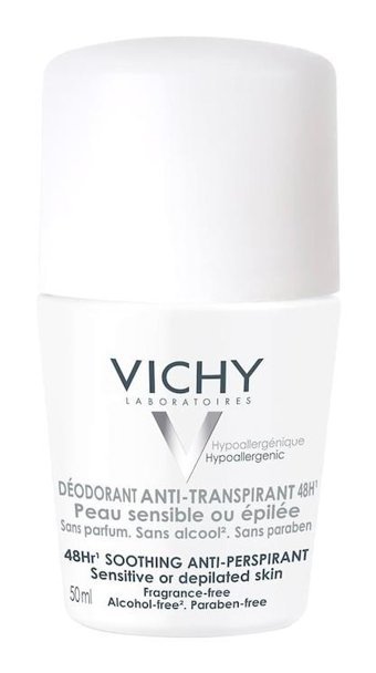 Vichy Hypoallergenic Peau Sensible Pudrasız Ter Önleyici Antiperspirant Roll-On Kadın Deodorant 50 ml