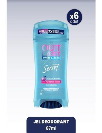 Secret Outlast Pudralı Ter Önleyici Antiperspirant Jel Kadın Deodorant 6x67 gr